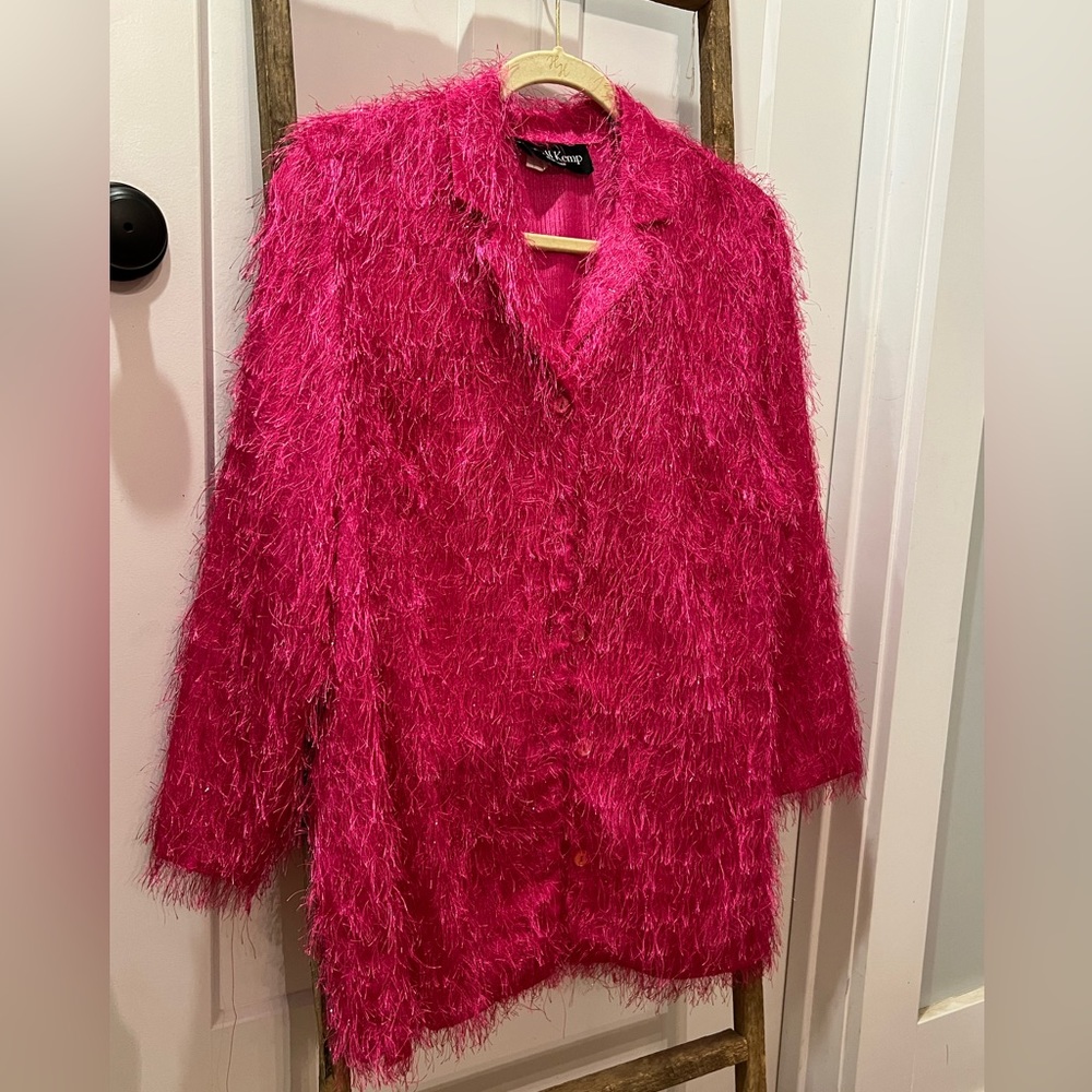 SPARKLY PINK TASSLE BLOUSE